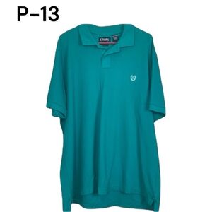 Men’s Sz XXL Chaps Custom Fit Polo Teal